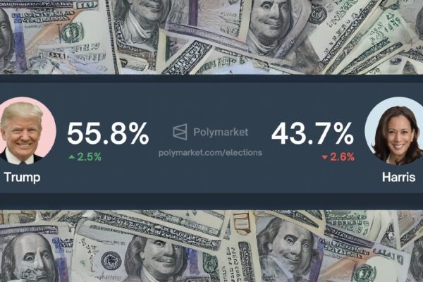 Trump Takes Significant Lead Over Harris in Polymarket Odds for 2024 Election Win